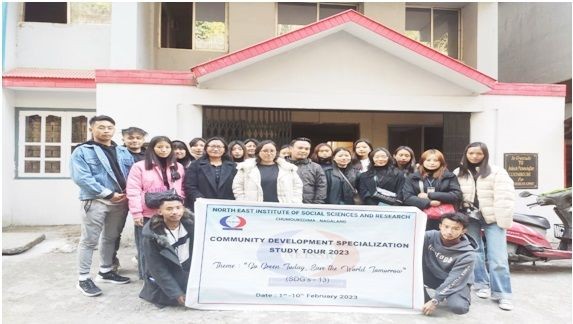 NEISSR students during the community development specialization study tour from February 1 to 10.